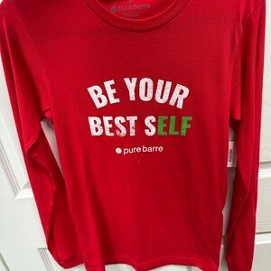 Pure Barre Red Long Sleeve Shirt